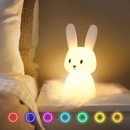 Veilleuse pour enfants Lampe de lapin mignon 