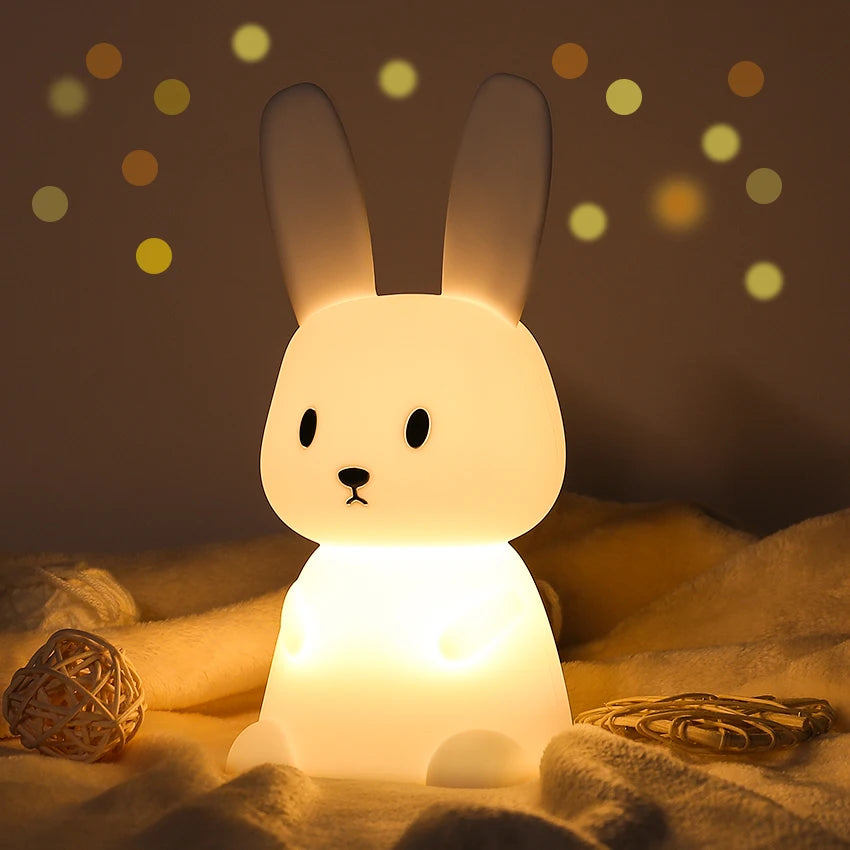 Veilleuse pour enfants Lampe de lapin mignon 